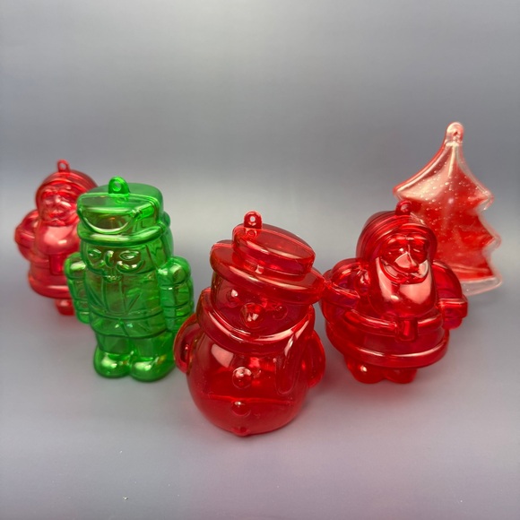 Christmas Candy Plastic Ornaments, set of 5. - Picture 1 of 8